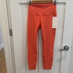 NWT Lululemon Wunder Under HR Tight 25” Size 6 Warm Coral